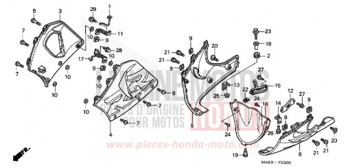 LOWER COWL CBR900RRW de 1998